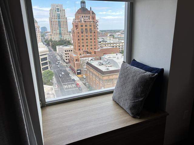 A room on the 14th floor of the Sheraton Grand Sacramento includes a view of downtown, as seen on March 31.